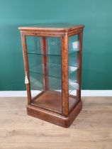 A good quality late Victorian burr walnut Display Cabinet with moulded top above a single glazed