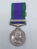 Campaign Service Medal with 'Borneo' Clasp engraved to 24045523 Rifleman A. Williams, 3rd Green