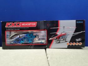 A boxed FXD Radio Controlled Helicopter