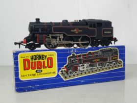 A boxed Hornby Dublo 3218 2-6-4T Locomotive, Nr M. Locomotive has slight dulling to the transfer