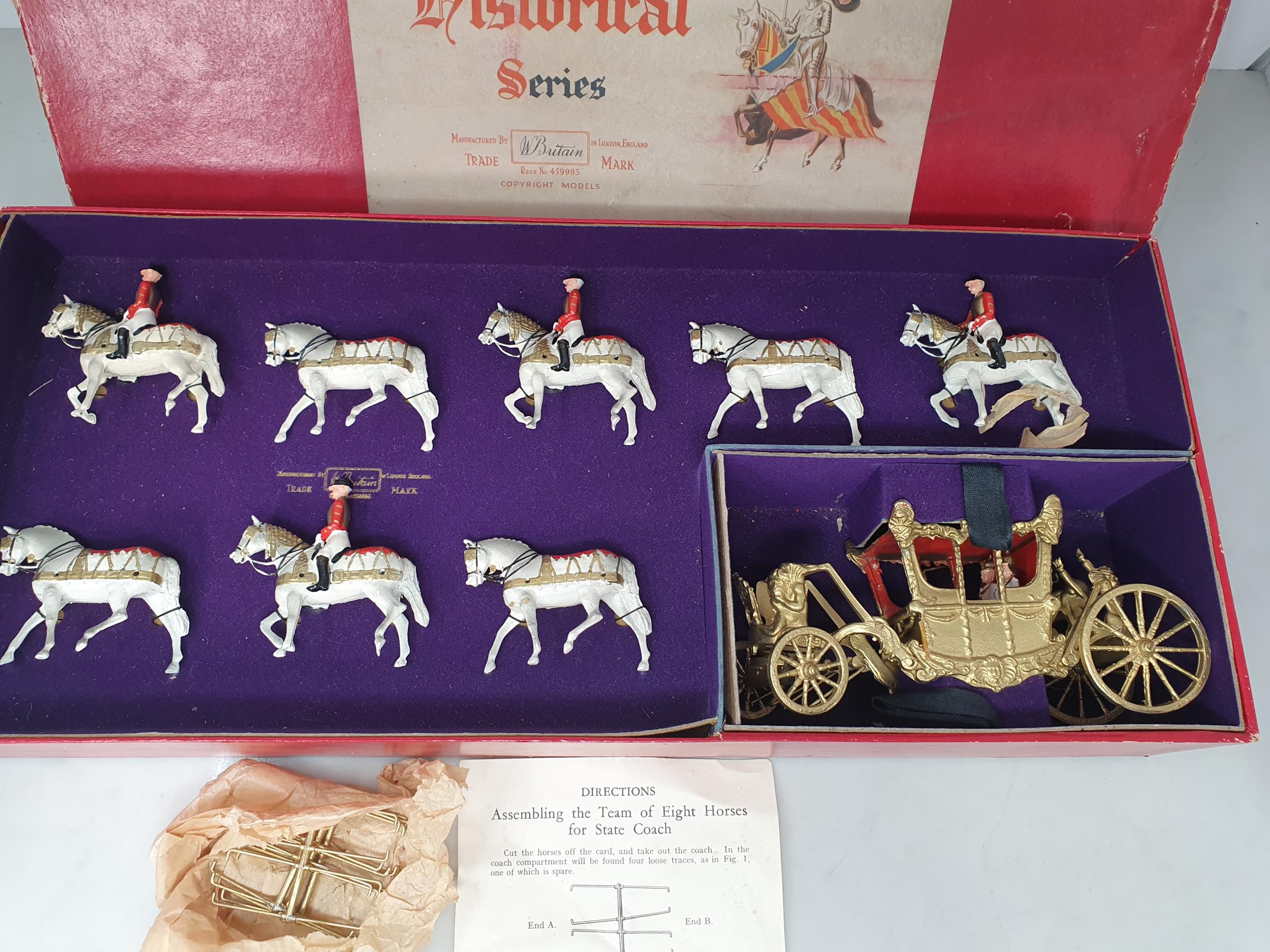 A boxed Britains Historical Series No.1470 'The State Coach' contents Ex, box F (lid edges torn) - Image 3 of 4