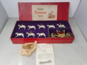 A boxed Britains Historical Series No.1470 'The State Coach' contents Ex, box F (lid edges torn)