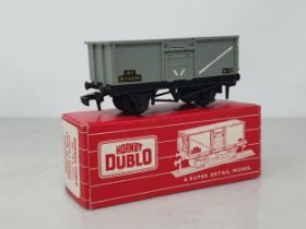 A rare boxed Hornby Dublo 4655 open brake gear Mineral Wagon, unused. Wagon in mint condition