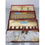 Four sets of Britains Soldiers in reproduction boxes including South Wales Borderers, Royal