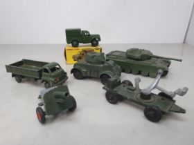 A boxed Dinky Toys No.641 1-ton army Truck VG, box VG and a collection of unboxed Dinky Toys and