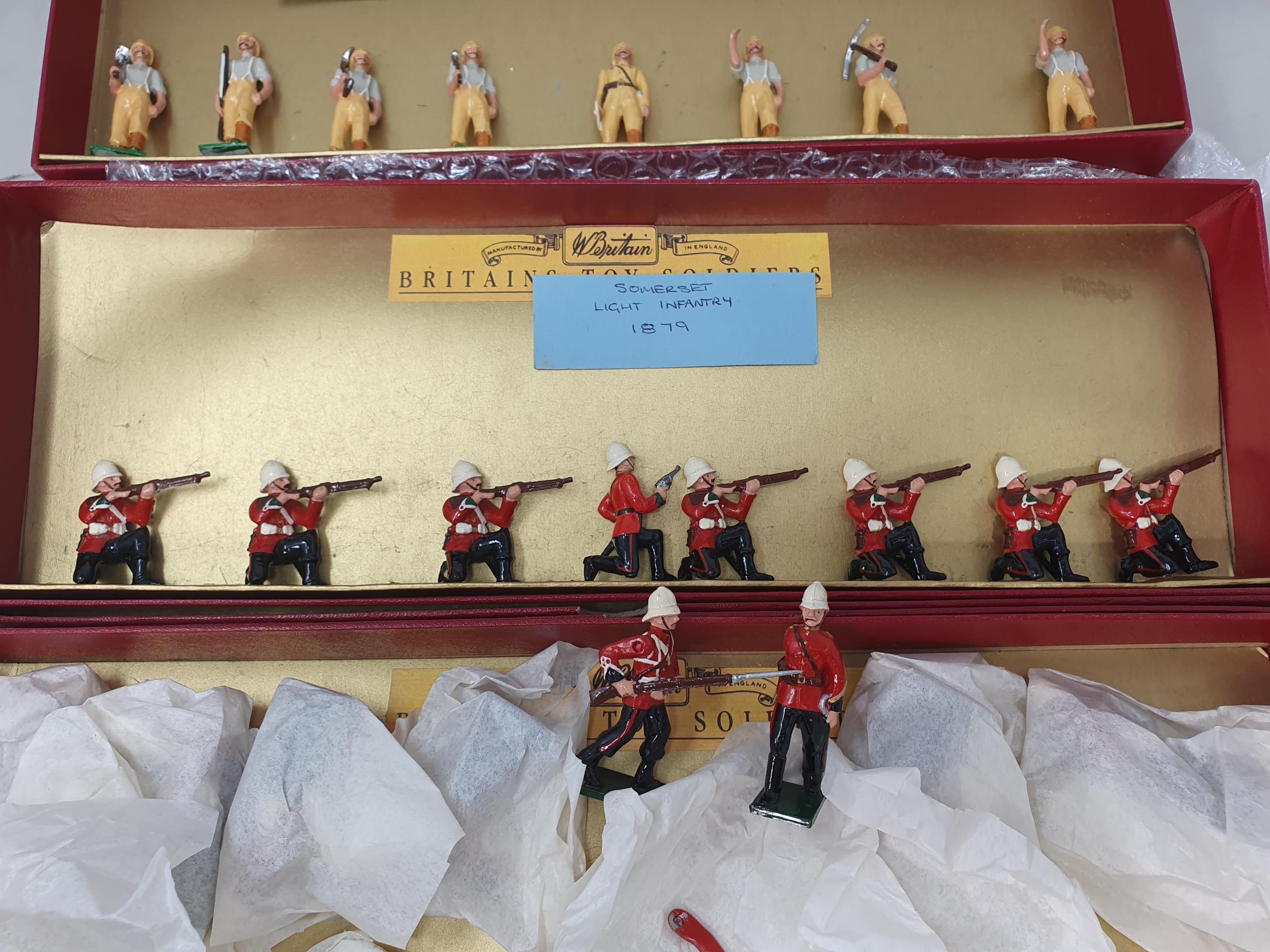 Four sets of Britains Soldiers in reproduction boxes including South Wales Borderers, Royal - Image 4 of 5