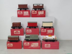 Eight boxed Hornby Dublo 2-rail Wagons, mint, near perfect boxes. Comprising 4318, 4630, 4313, 4320,