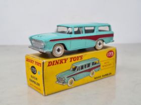 A boxed Dinky Toys No.173 turquoise with red flash Nash Rambler, Ex, box Ex plus