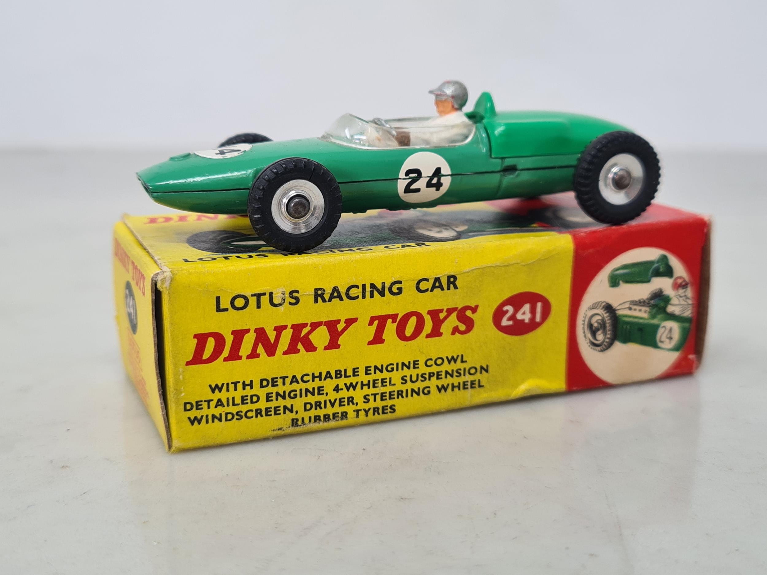 A boxed Dinky Toys No.241 Lotus Racing Car, Ex plus, box Ex