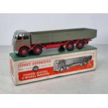A boxed Dinky Supertoys No.501 grey with red chassis 1st type Foden 8-wheel Wagon, Nr M-M, box Ex