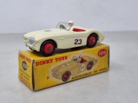 A boxed Dinky Toys No.109 cream Austin Healey '100' Sports, Nr M-M, box VG
