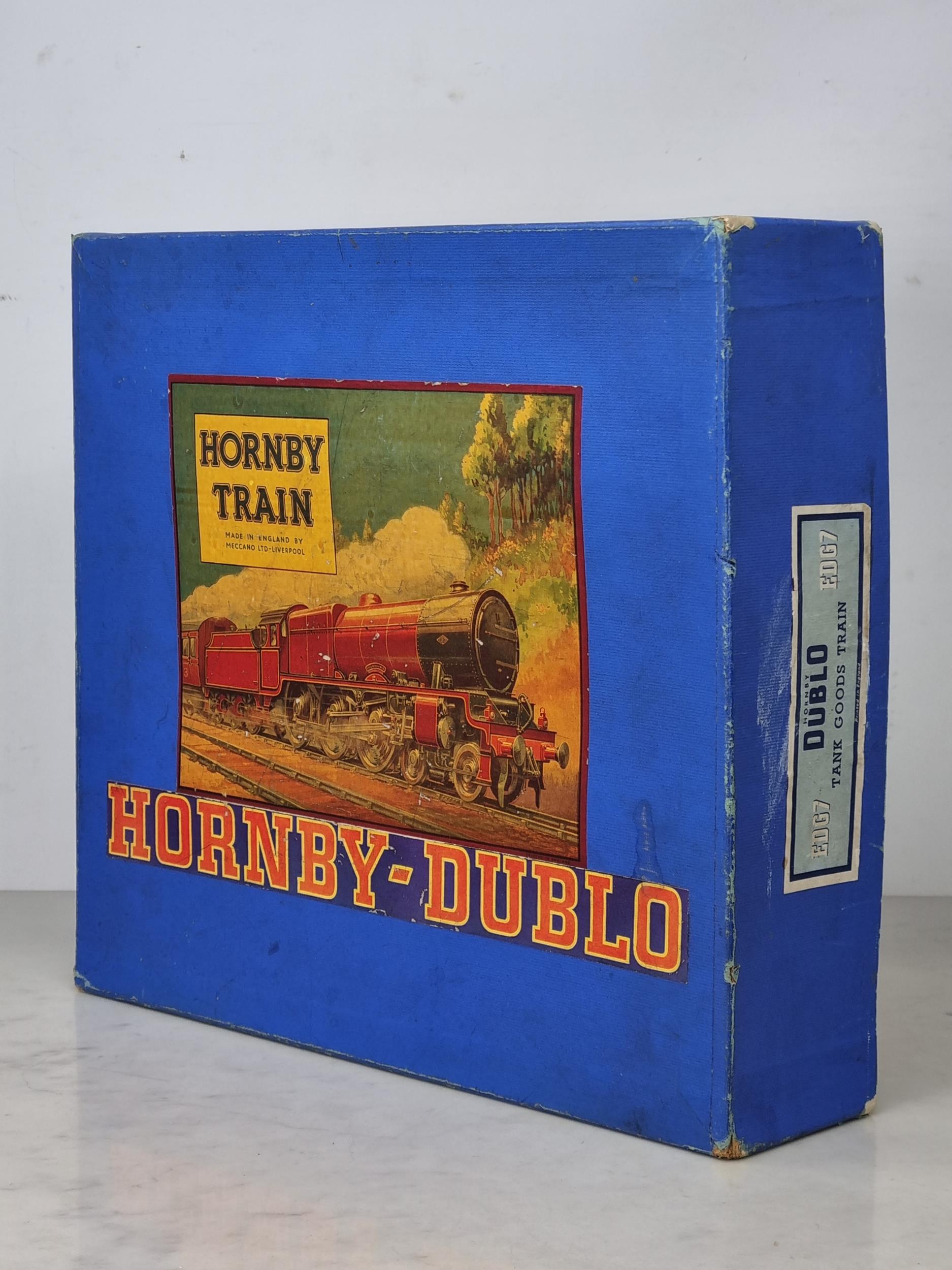 A boxed Hornby Dublo EDG7 Royal Scot LNER Goods Set, locomotive and wagons in mint condition,