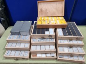 Eleven drawers and a wooden Box containing an extensive collection of Photographic 35mm Slides
