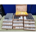 Eleven drawers and a wooden Box containing an extensive collection of Photographic 35mm Slides