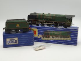 A rare boxed Hornby Dublo L12 'Duchess of Montrose', unused and in mint condition. Showing no