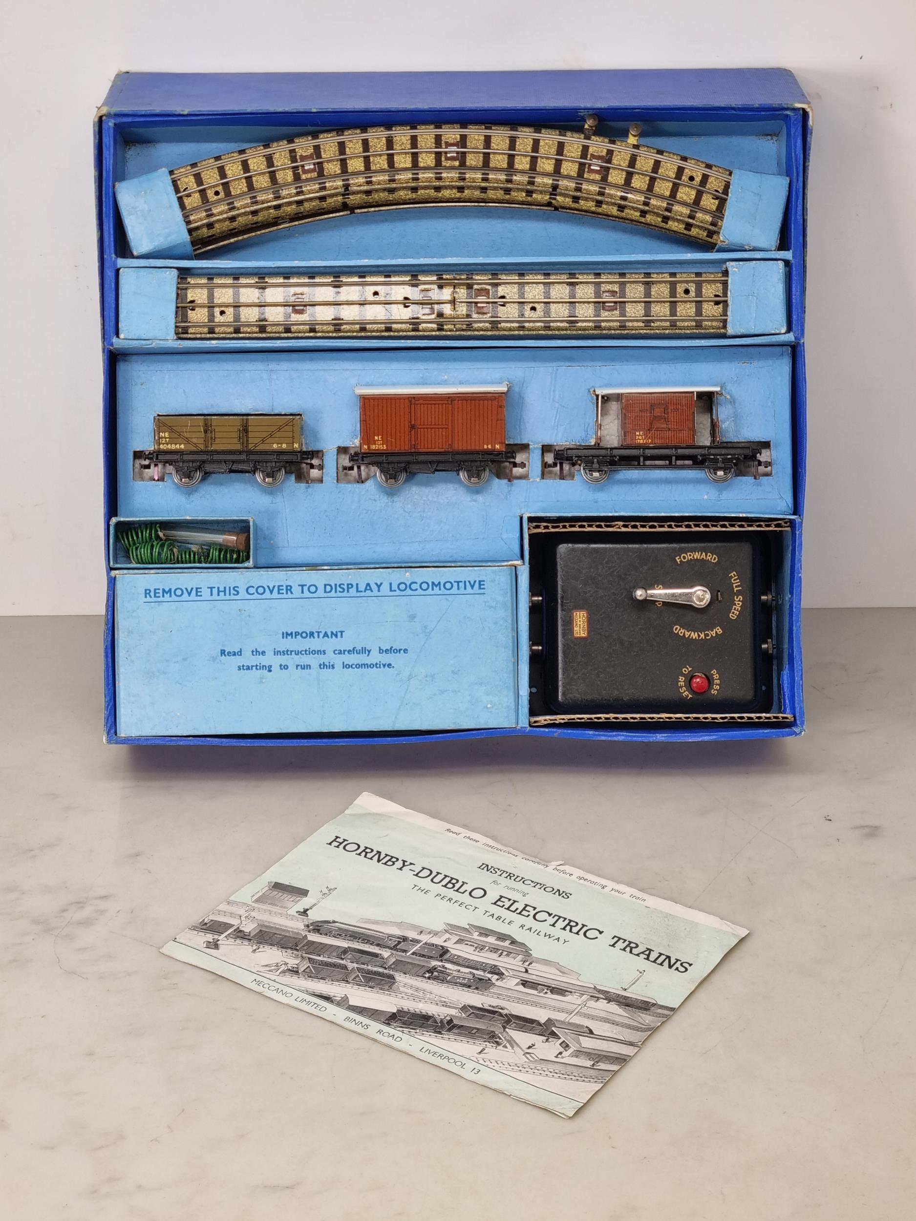 A boxed Hornby Dublo EDG7 Royal Scot LNER Goods Set, locomotive and wagons in mint condition, - Image 2 of 8