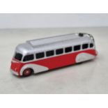 A French Dinky Toys 29E ISOBLOC red and silver Bus with rib type roof, mint condition. Ideal for