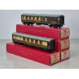 A rake of four boxed Hornby Dublo Pullman Coaches, unused. All in mint condition showing no signs of