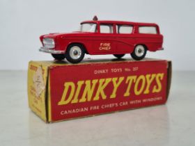A boxed Dinky Toys No.257 Canadian Fire Chief's Car, Nr M, box VG (paper sticker on one flap)