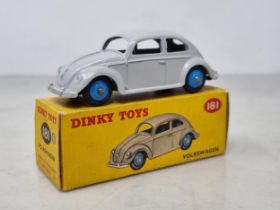 A boxed Dinky Toys No.181 grey Volkswagen, Nr M-M, box Ex