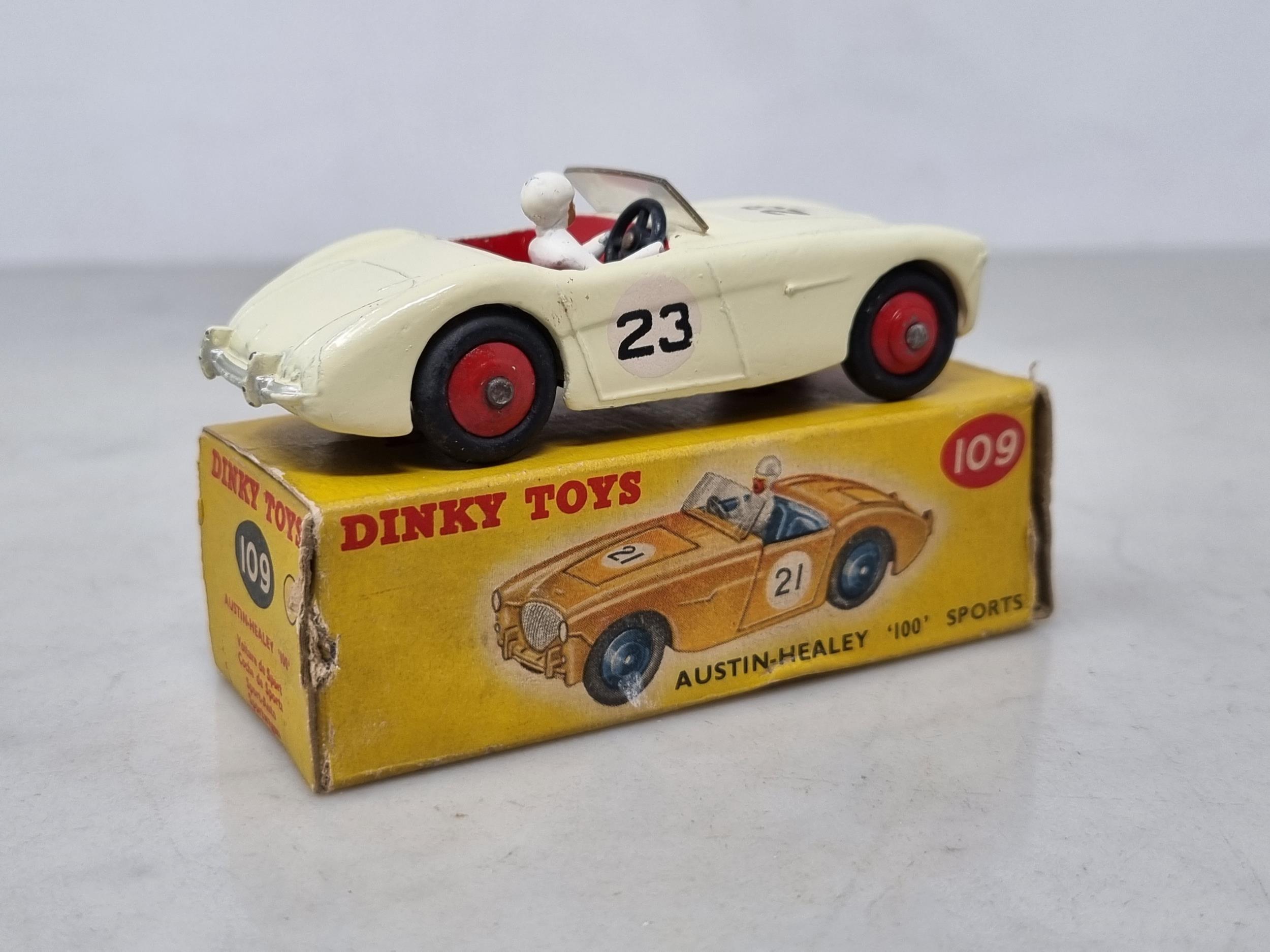 A boxed Dinky Toys No.109 cream Austin Healey '100' Sports, Nr M-M, box VG - Image 3 of 3