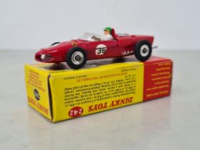 A boxed Dinky Toys No.242 Ferrari Racing Car, Nr M, box Ex plus
