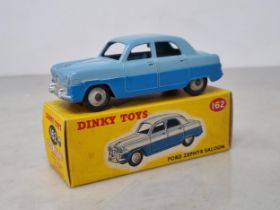 A boxed Dinky Toys two-tone blue Ford Zephyr, Nr M-M, box superb