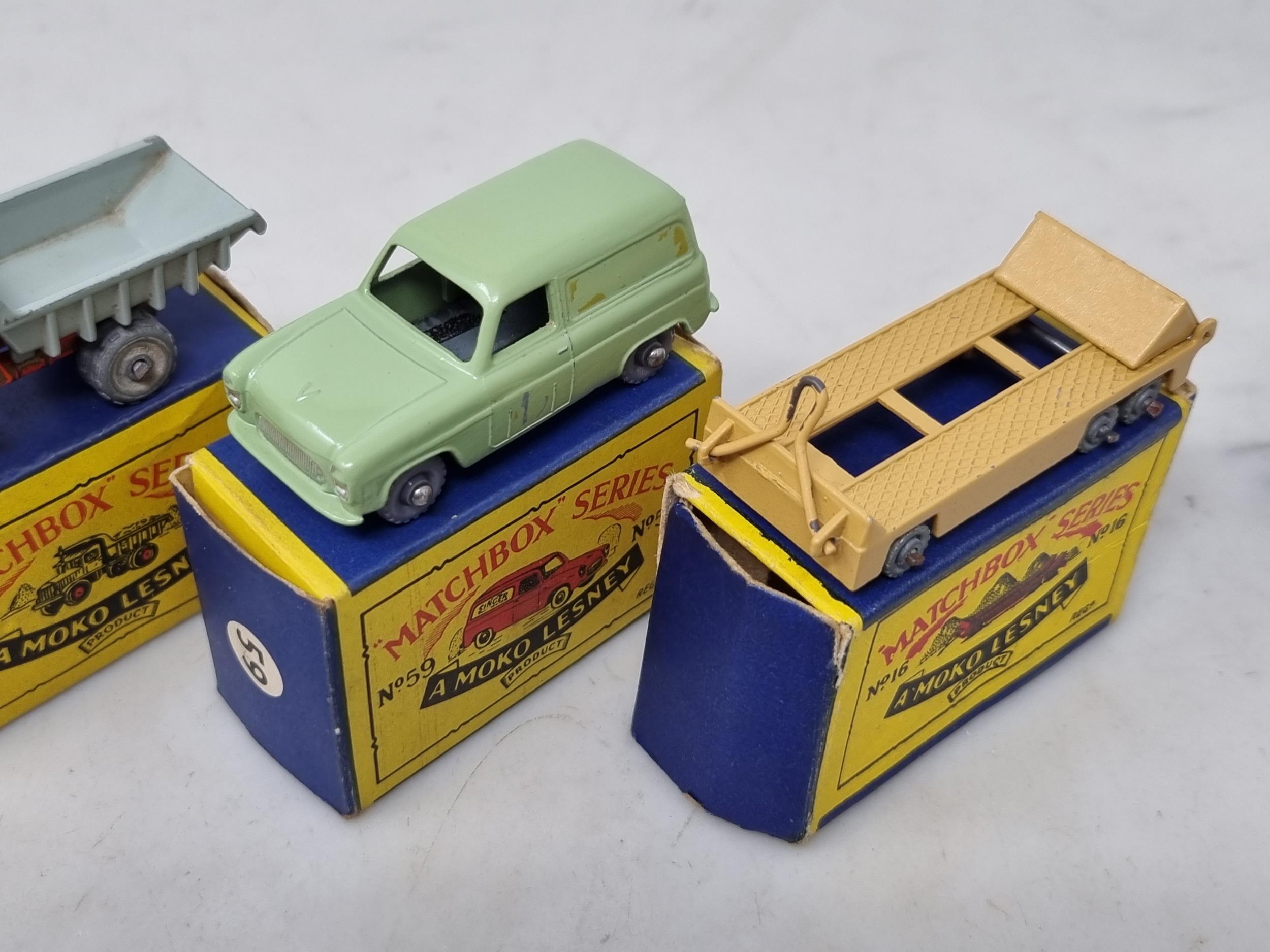 Five boxed Lesney Matchbox Models including No.6 Tipper Lorry, No.3 Cement Mixer, No.16 Trailer, - Image 3 of 3