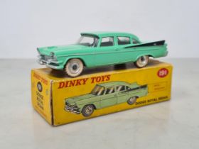 A boxed Dinky Toys No.191 green Dodge Royal Sedan, Ex (one tyre flat), box VG