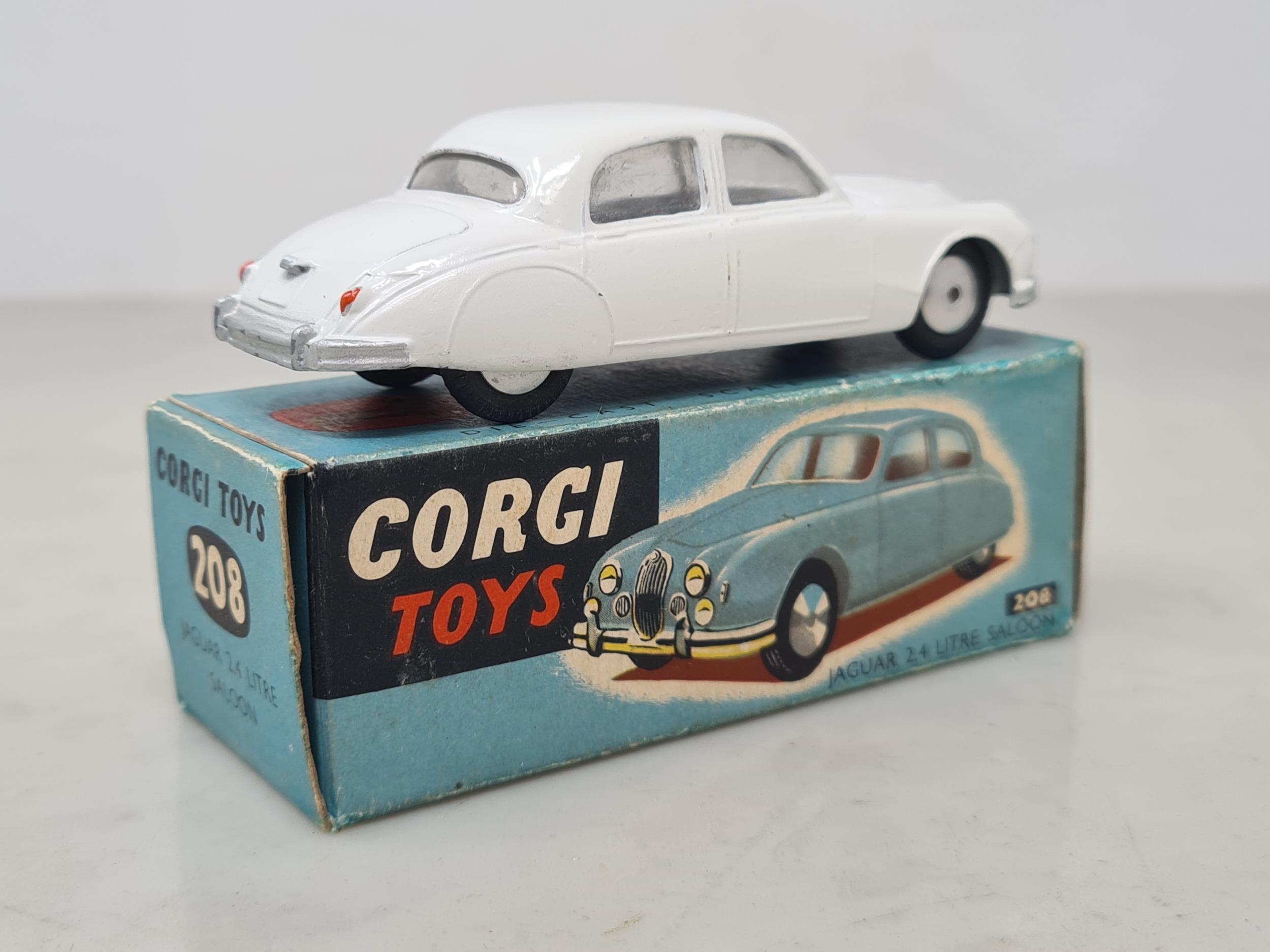 A Boxed Corgi Toys No 208 White Jaguar 2 4l Saloon VG Box VG a-boxed-corgi-toys-no-208-white-jaguar-2-4l-saloon-vg-box-vg