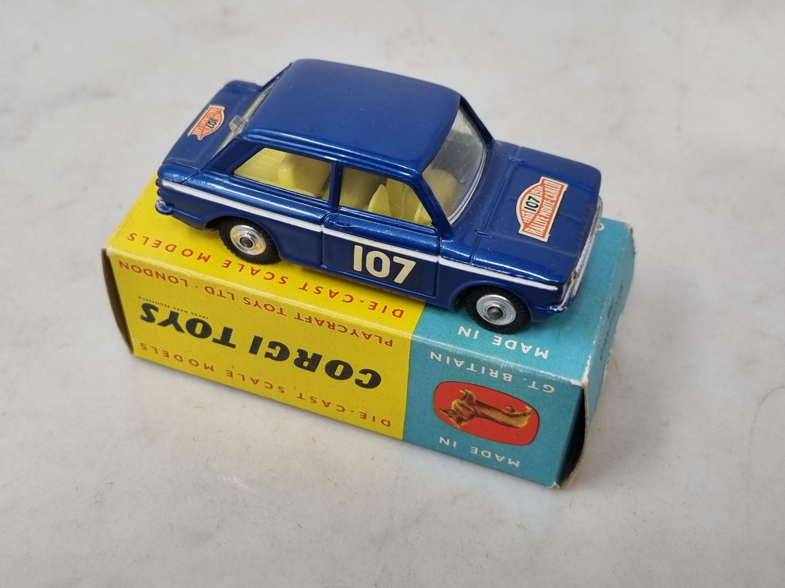 A boxed Corgi Toys No.328 Hillman Imp Monte-Carlo Rally Car, Nr M, slight loss of boot transfer, box - Image 2 of 3