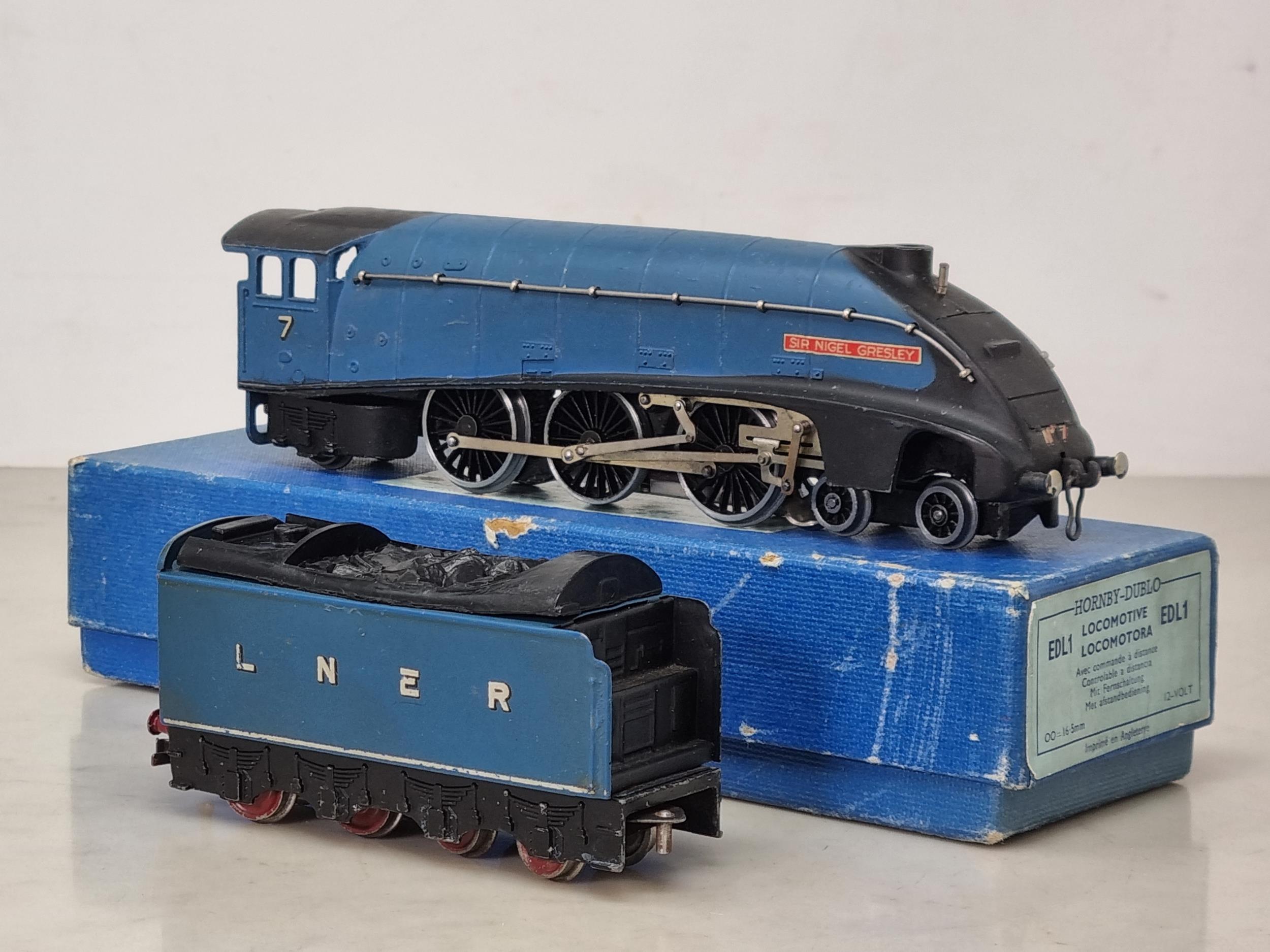 A rare Hornby Dublo factory repair EDL11 'Sir Nigel Gresley' with 'Silver King' body. Very few of