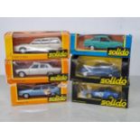 Six boxed Solido Vehicles including No.30 Renault 30, No.40 Peugeot 604, No.65 Citroen CX Break,