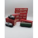 Ten boxed Hornby Dublo 2-rail Wagons comprising 4323, 2x 4625, 2x 4679, 2x 4640, 1x 4635 and 2x
