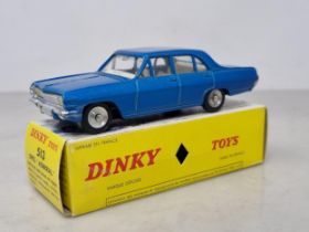 A boxed French Dinky Toys No.513 blue Opel Admiral, Nr M-M, box superb