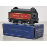 A rare boxed Hornby Dublo D2 C.P.R. Tender, almost certainly unused and in mint condition. Box in