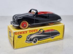 A boxed Dinky Toys No.106 black Austin Atlantic Convertible, Nr M-M, box Ex