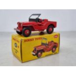 A boxed Dinky Toys No.405 red Universal Jeep, Ex, box Ex