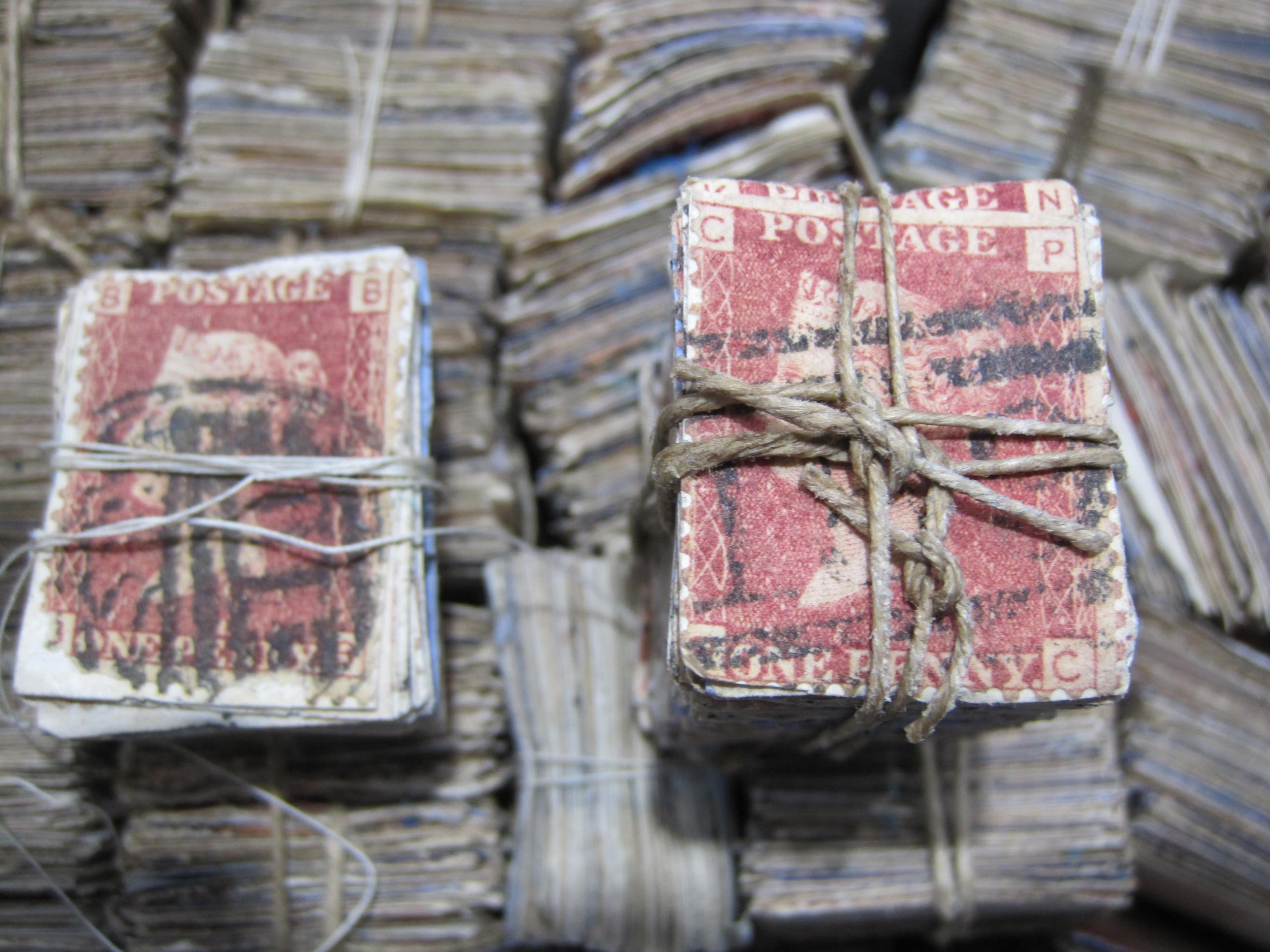 A large and unusual nineteenth century accumulation of used GB QV used perforated penny red stamps