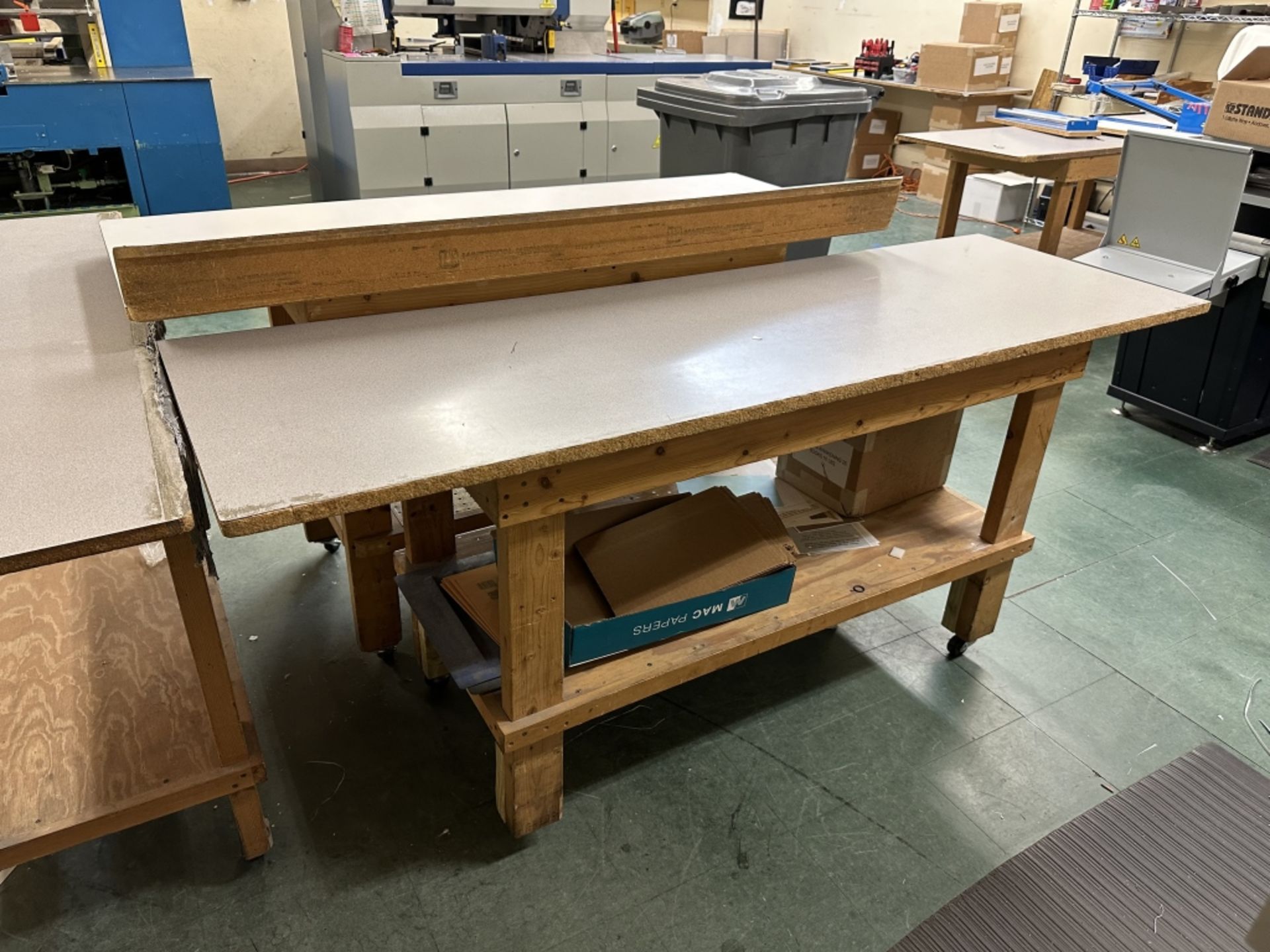 VARIOUS SIZE HOMEMADE WORK BENCHES - Image 3 of 6