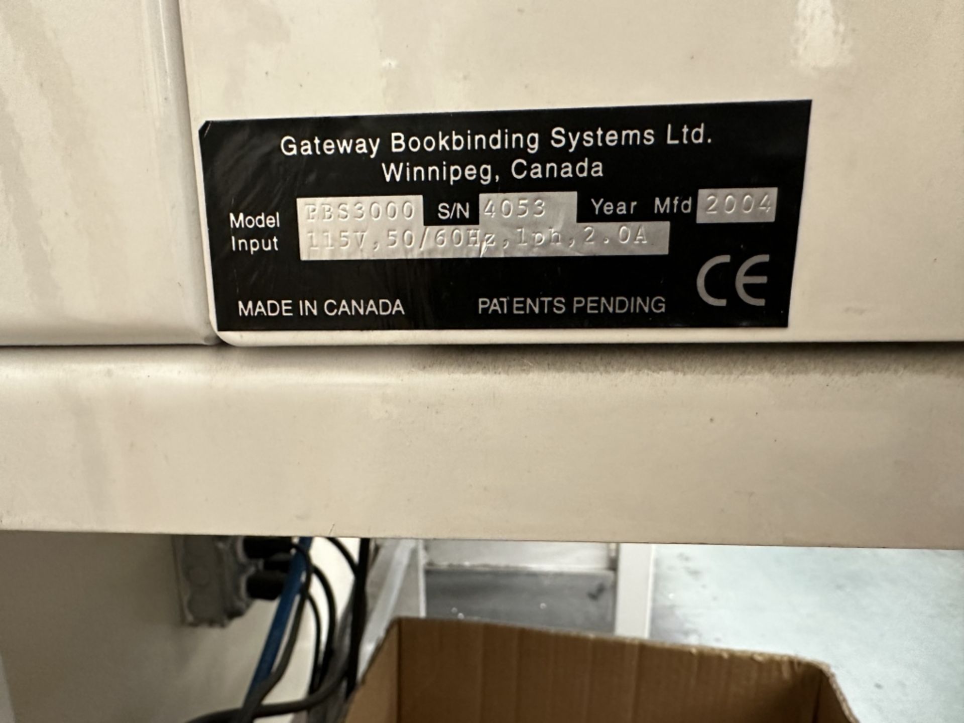 GATEWAY BOOKBINDING SYSTEMS PBS3000 AUTOMATIC PLASTIC SPIRAL INSERTER - Image 4 of 4