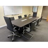 10' CONFERENCE TABLE WITH (8) CORP DESIGN CHAIRS