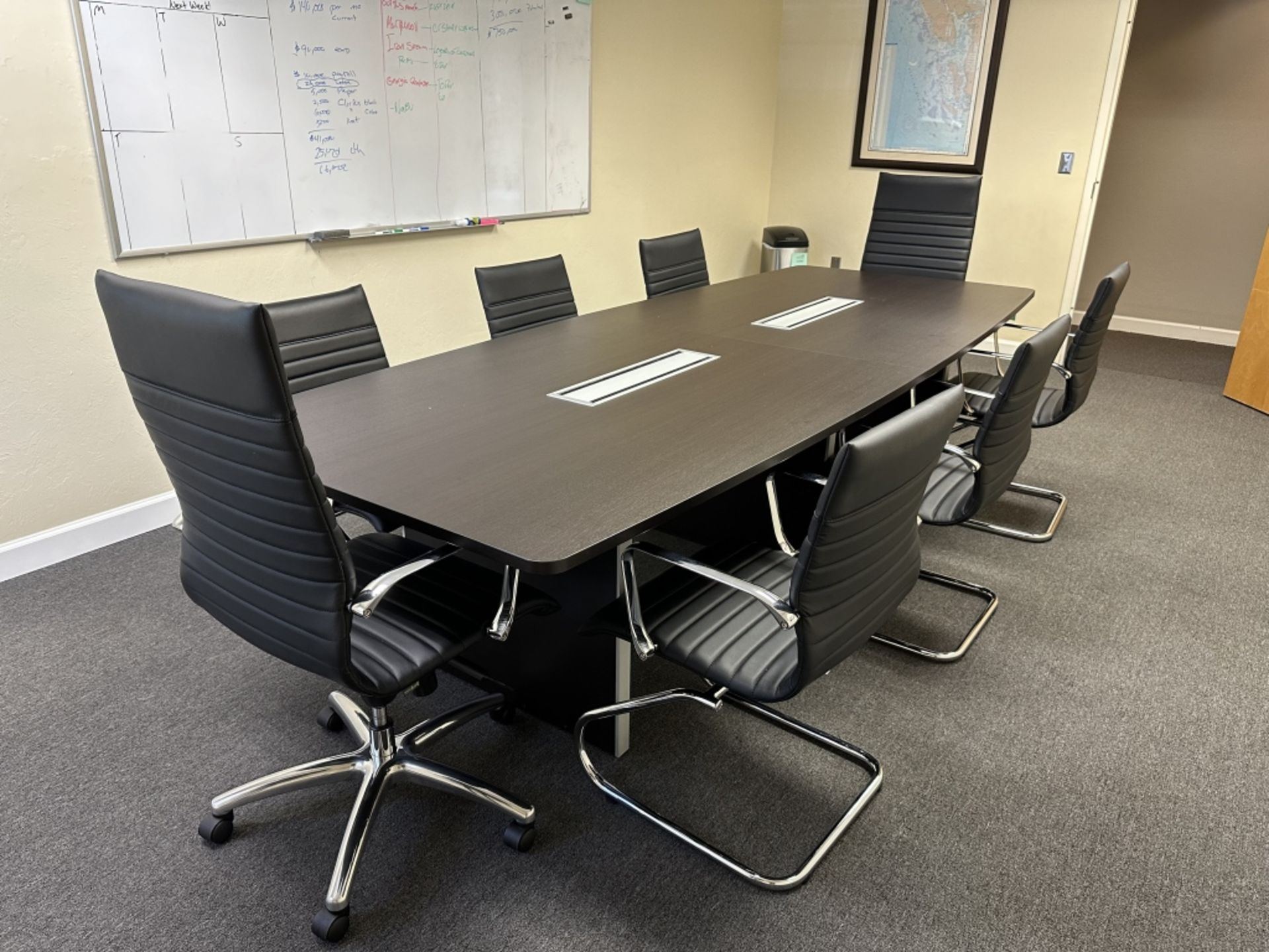 10' CONFERENCE TABLE WITH (8) CORP DESIGN CHAIRS