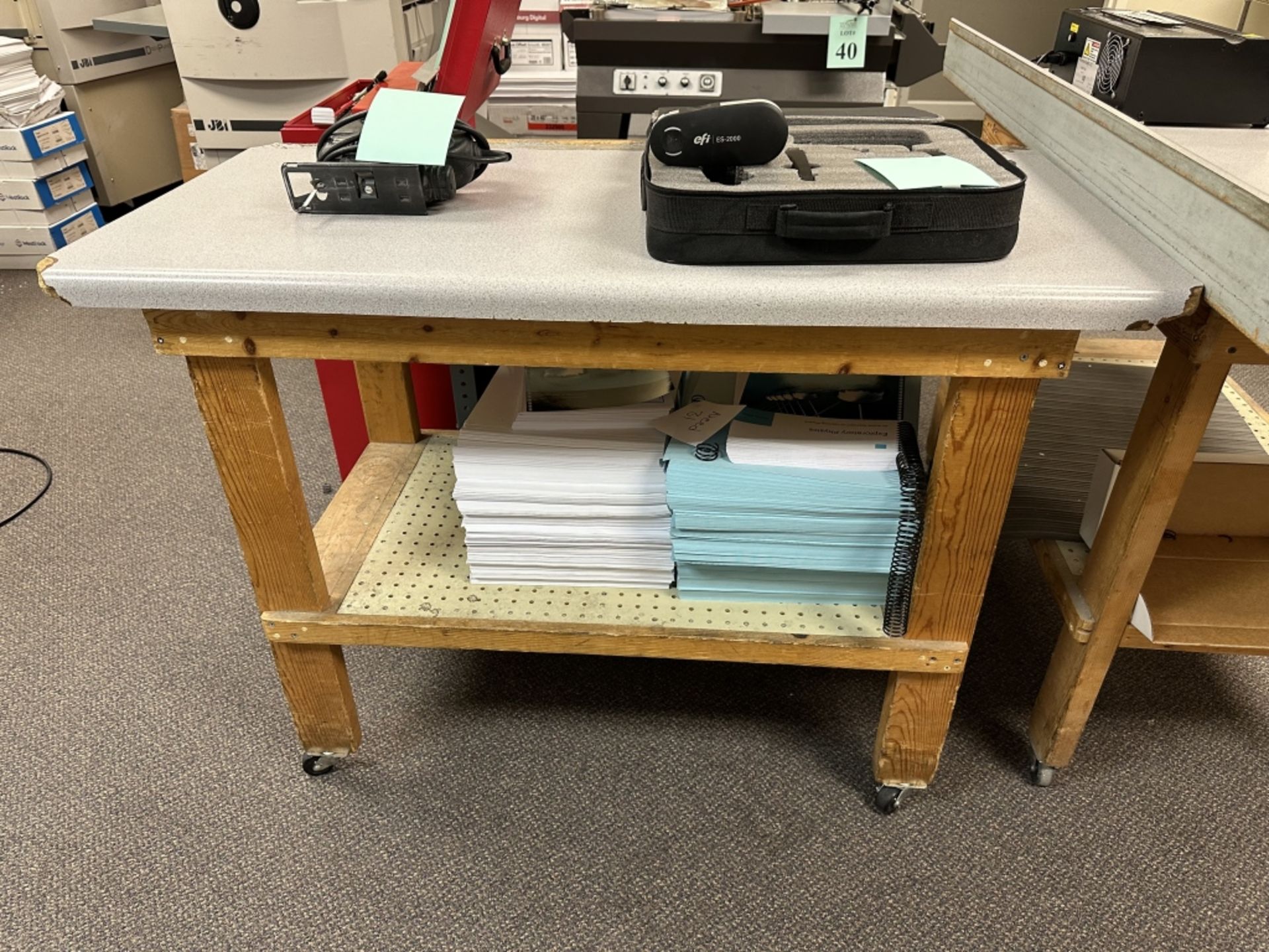VARIOUS SIZE HOMEMADE WORK BENCHES - Image 4 of 5
