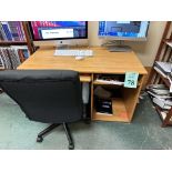 WOOD DESK WITH CHAIR