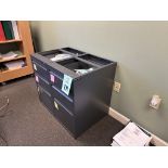 THREE DRAWER METAL STORAGE CABINETS