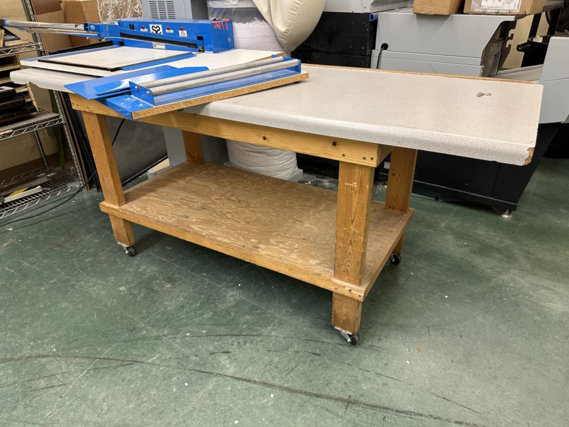 VARIOUS SIZE HOMEMADE WORK BENCHES - Image 5 of 6