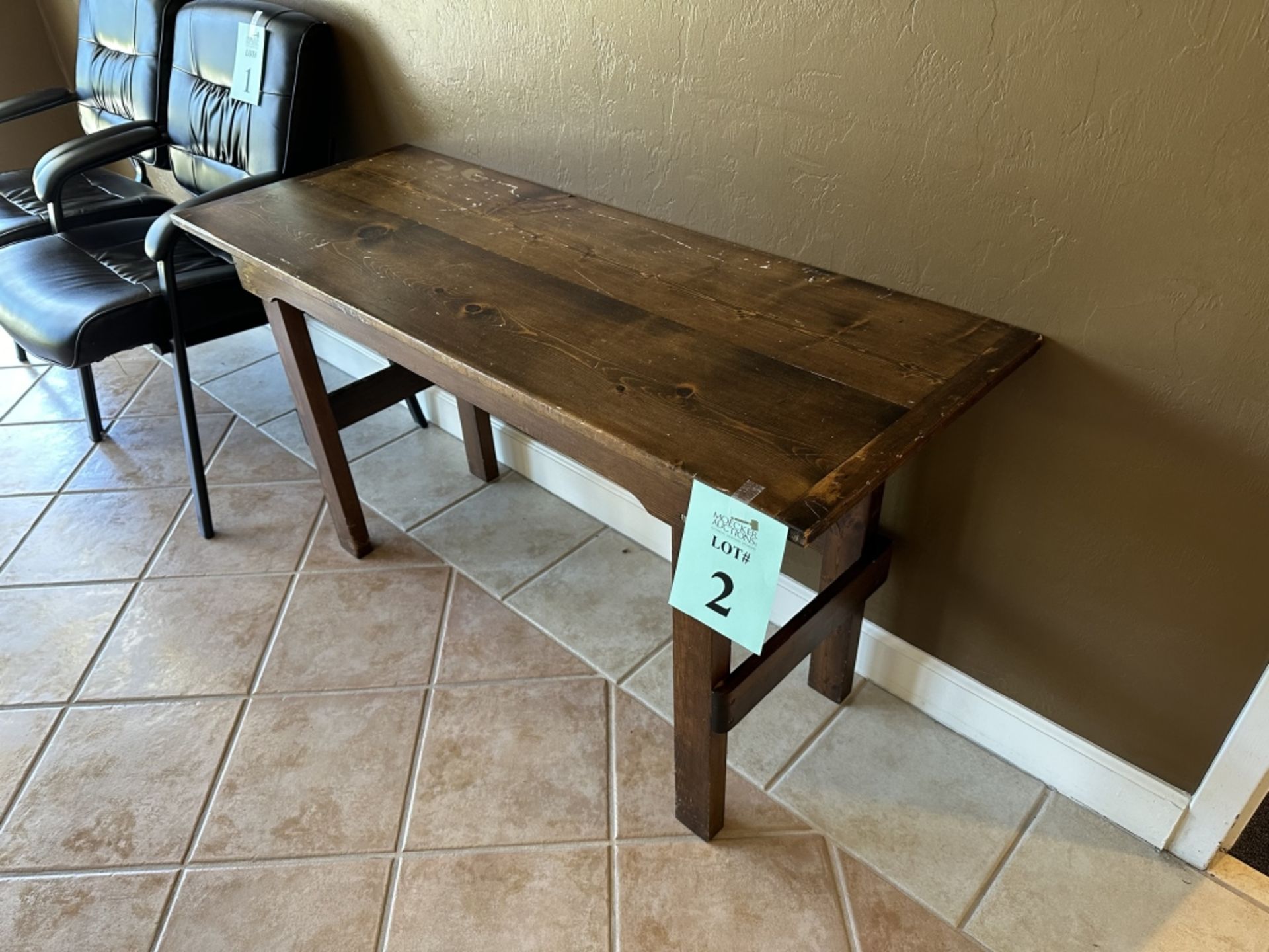 4' WOOD TABLE - Image 2 of 2