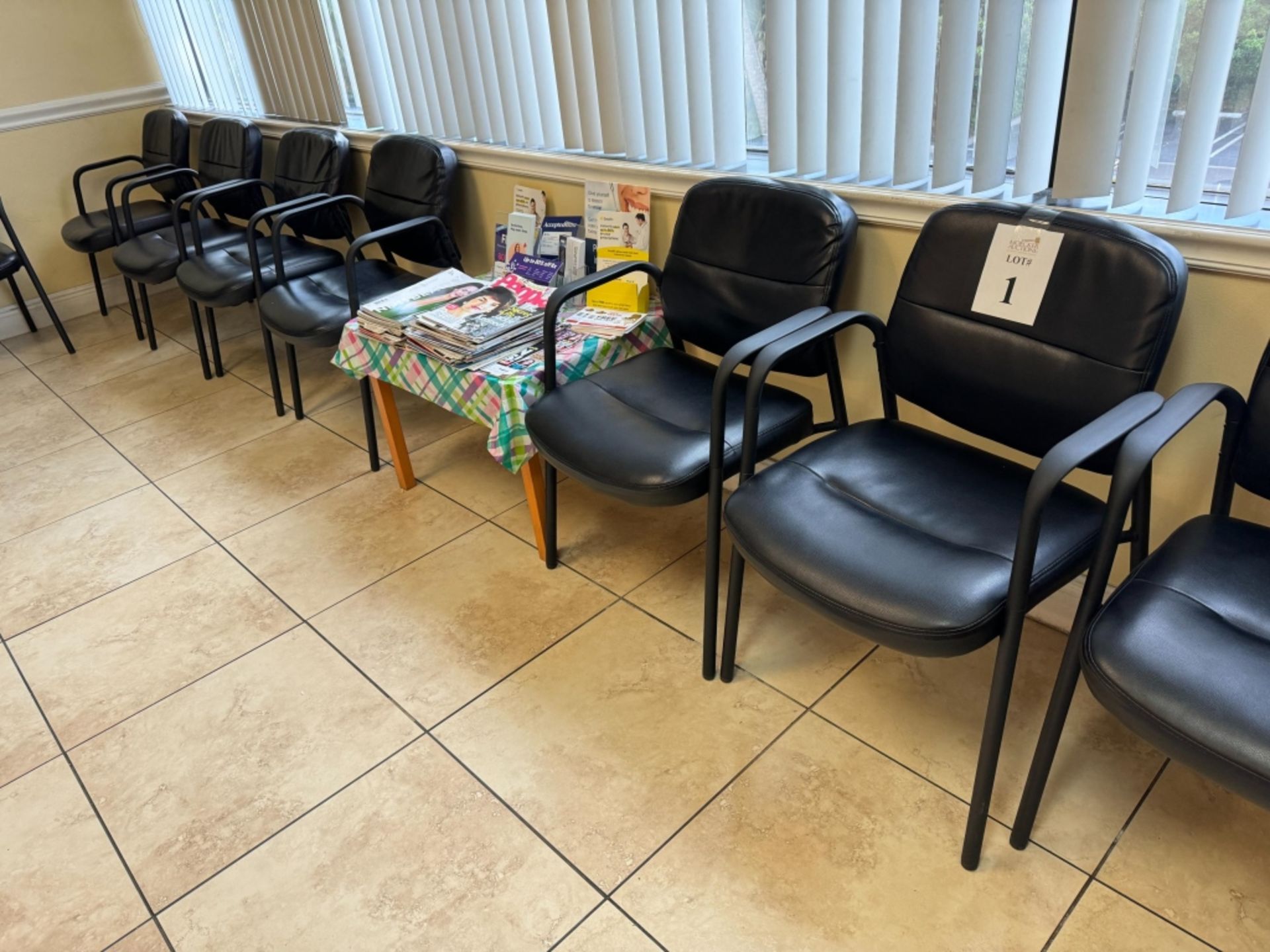 BLACK VINYL ARMCHAIRS