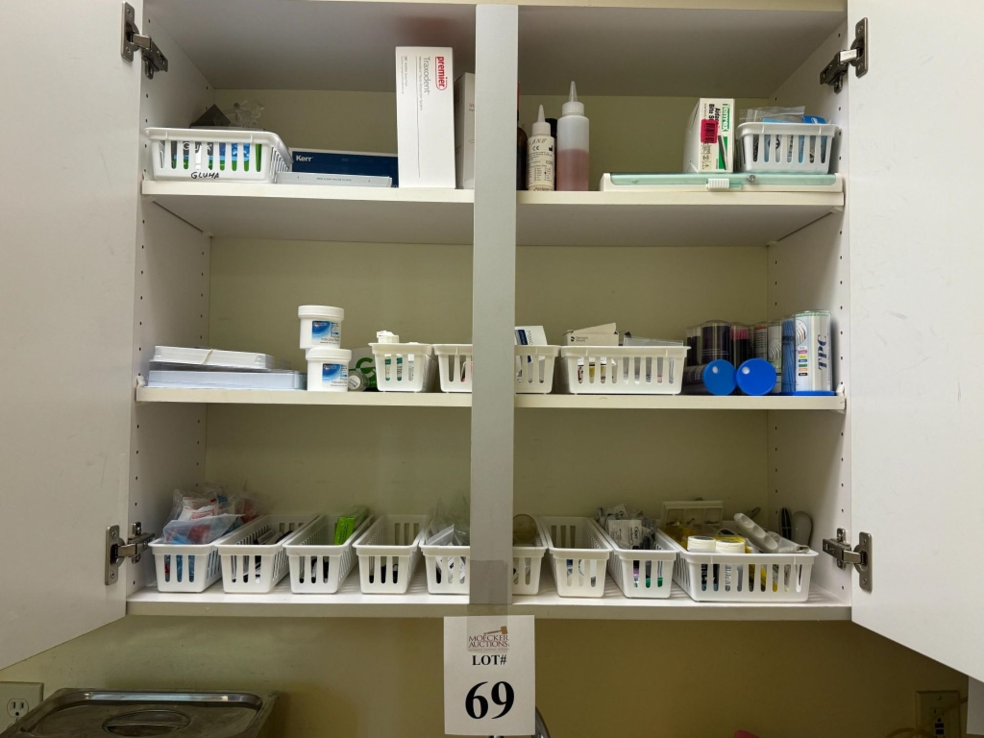 LOT CONSISTING OF DENTAL SUPPLIES IN CABINET